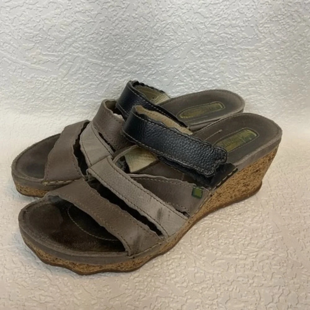 El Naturalista‎ Strappy Boho Retro Slide Sandals Women 40/US9.5 Mexico Leather